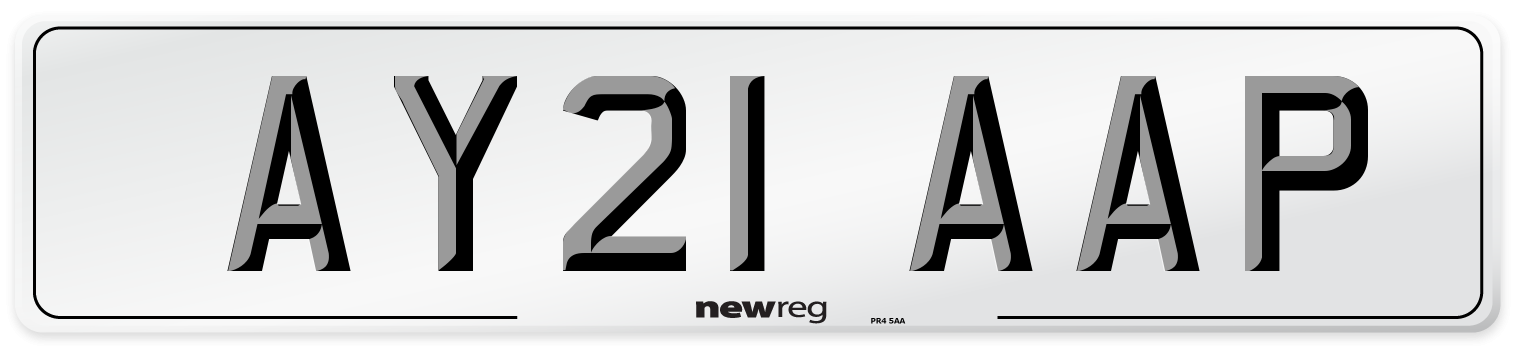 AY21 AAP Number Plate from New Reg